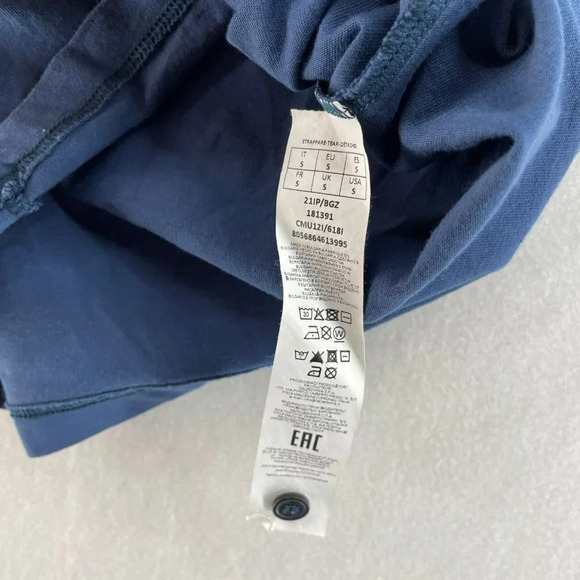 Intimissimi T-Shirt Men's Sz S Blue Plain 3-Button Crew Neck Regular Fit - Picture 9 of 10